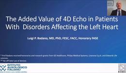 The Added Value of 4D Echo in Patients with Disorders Affecting the Left Heart