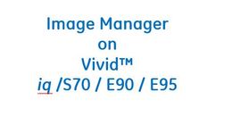 Vivid E95, E90, S70 and Vivid iq: Image Manager