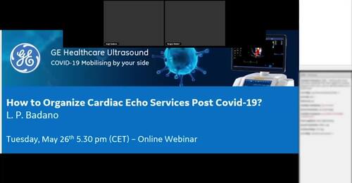 Webinar: Prof Badano on “How to organize Cardiac Echo Services Post Covid-19?”