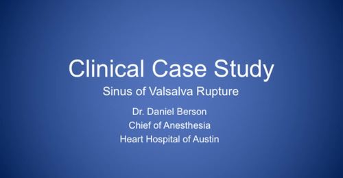 CVUS Tech Expo: Sinus of Valsalva Rupture with Dr. Daniel Berson